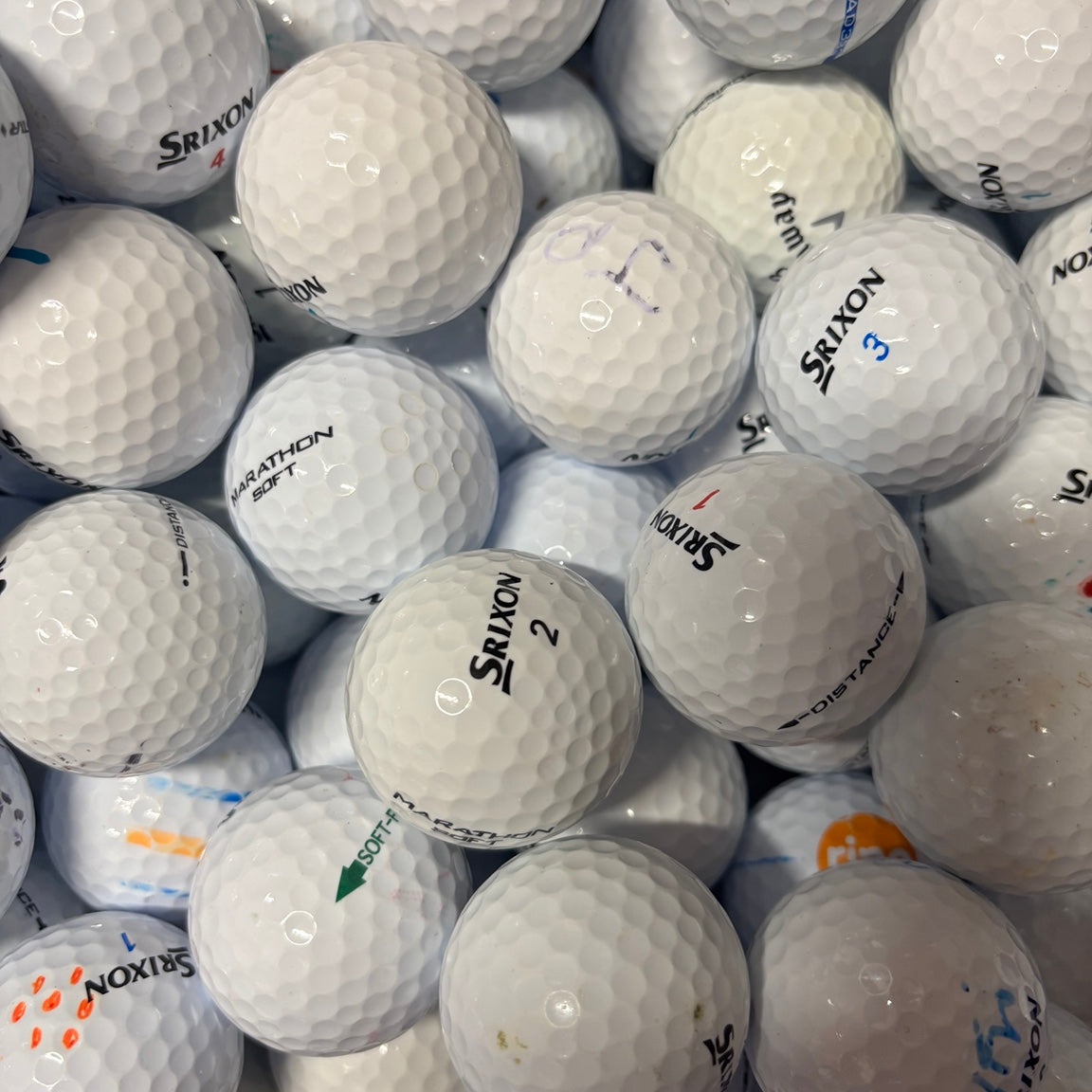 Srixon full range mix lake balls grade A